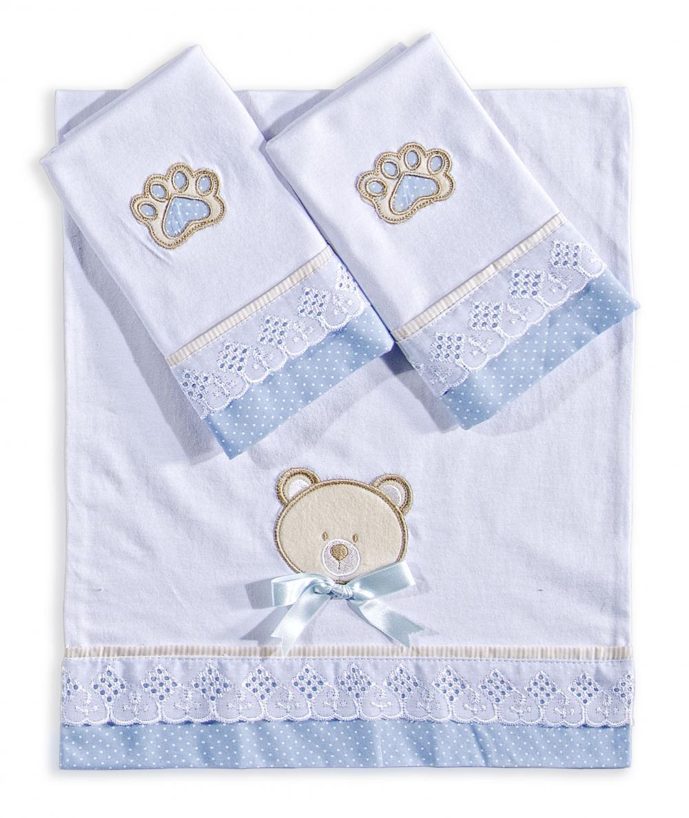 Pano de Boca em Malha - Bambini Azul